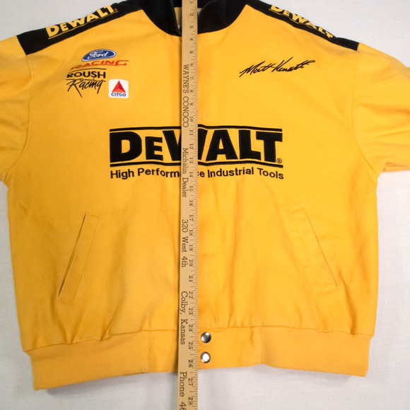 DeWALT Roush Racing Matt Kenseth Race Jacket Chase NASCAR Yellow Size XL - Picture 10 of 11